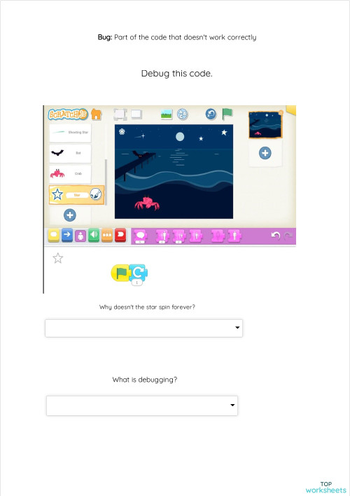 Debugging Grade 2. Interactive worksheet | TopWorksheets