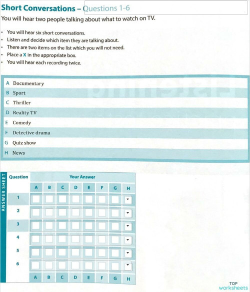 B2 listening set 1 interactive worksheet topworksheets