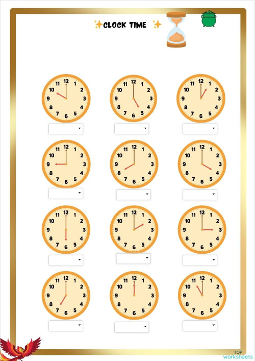 clocl time HP-2. Interactive worksheet | TopWorksheets