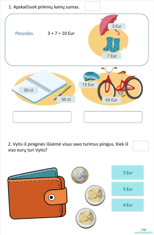 3 klasė: interactive worksheets and online exercises | TopWorksheets