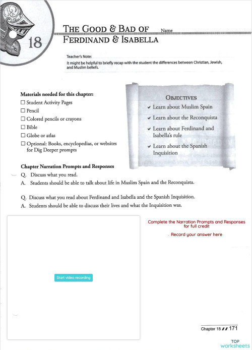 Chapter 18: Pg 171-172 The Good & Bad of Ferdinand & Isabella ...