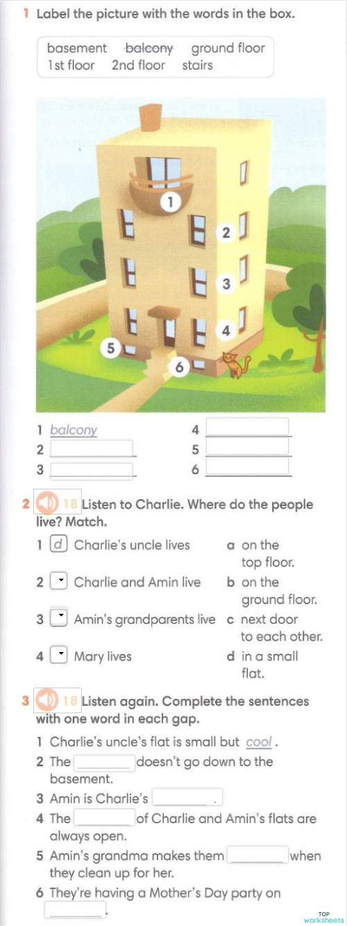 Flyers - Listening part 1. Interactive worksheet | TopWorksheets