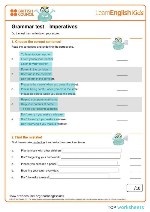General Eng. Interactive worksheet | TopWorksheets