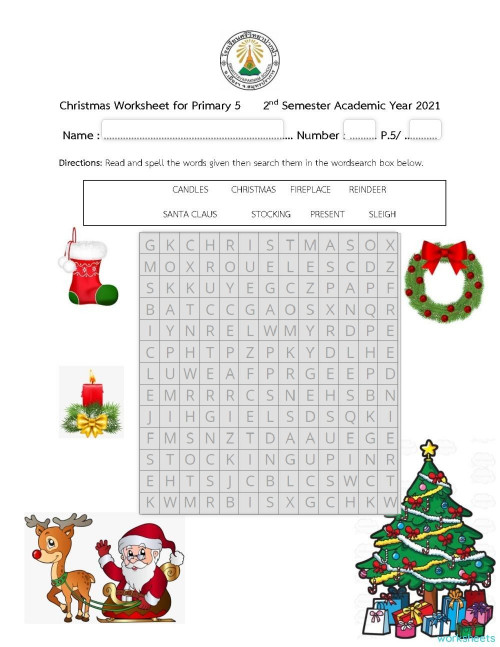 Christmas P.5. Interactive worksheet | TopWorksheets