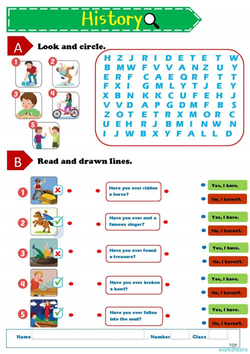 U.9 Ex.1 History. Interactive worksheet | TopWorksheets