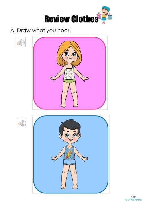 Unit 1 Review Clothes. Interactive worksheet TopWorksheets