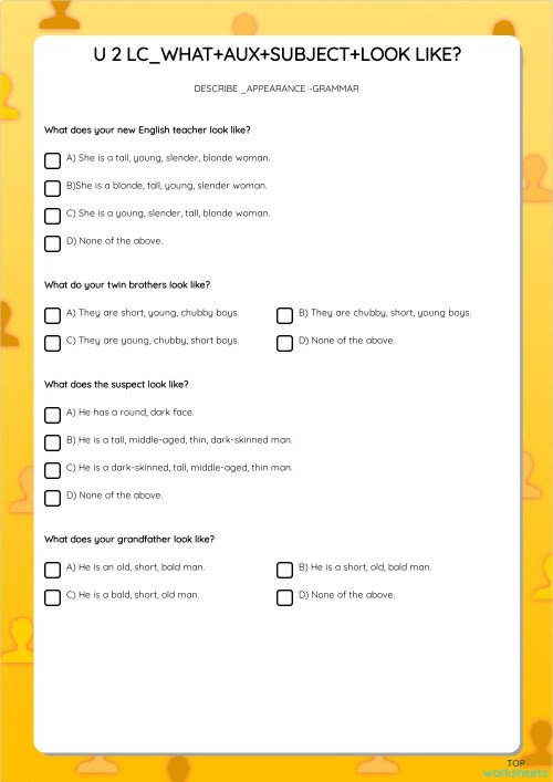 ADJECTIVE ORDER : OSASCOMP. Interactive worksheet | TopWorksheets