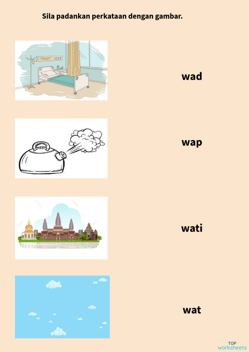 konsonan wa. Interactive worksheet | TopWorksheets