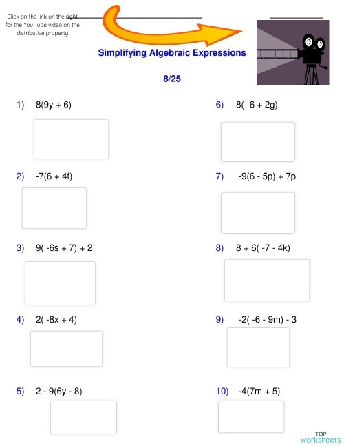 Ed Support Math 8 25 Interactive Worksheet Topworksheets