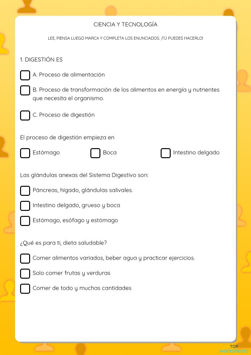 CIENCIA Y TECNOLOGÍA. Ficha interactiva | TopWorksheets