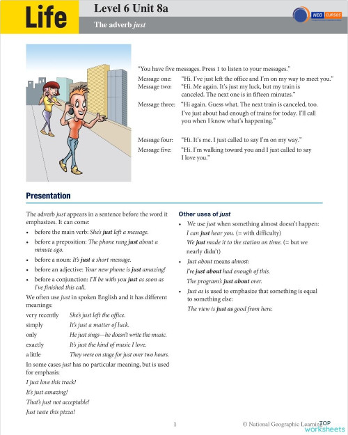 Neo Cursos Life 6 Unit 8a. Interactive worksheet | TopWorksheets