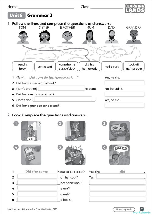 2nd Junior unit 8 grammar revision 2. Interactive worksheet | TopWorksheets