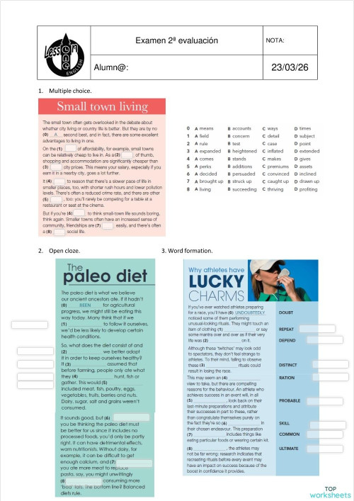 ex 2 ev c1-c2. Interactive worksheet | TopWorksheets