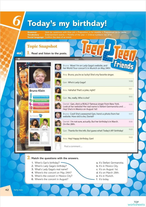 6 Topic snapshot. Interactive worksheet | TopWorksheets