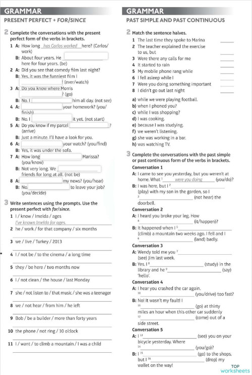 Grammar Interactive Worksheets And Online Exercises Topworksheets