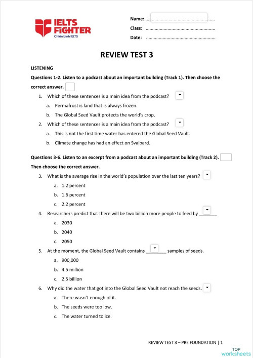 Review Test 3 Pref Interactive Worksheet Topworksheets
