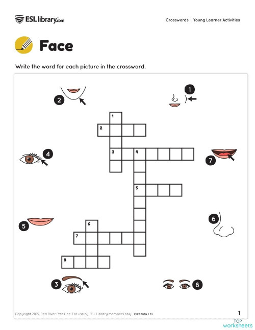 crosswords 1. Ficha interactiva TopWorksheets