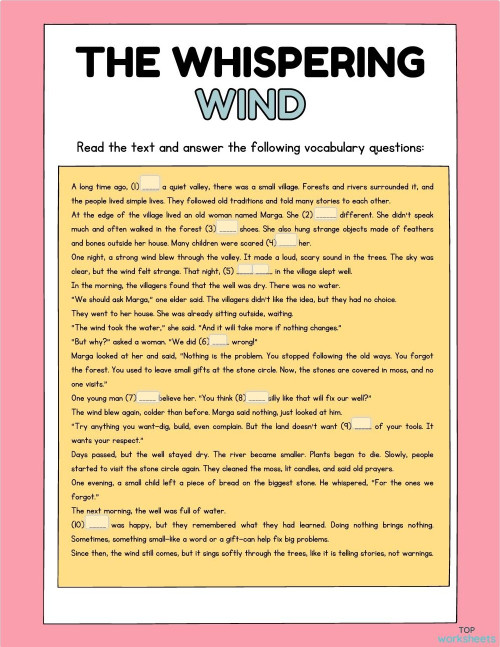 Reading comprehension. Interactive worksheet | TopWorksheets