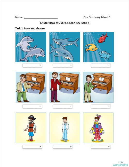 Flyers - Listening part 1. Interactive worksheet | TopWorksheets