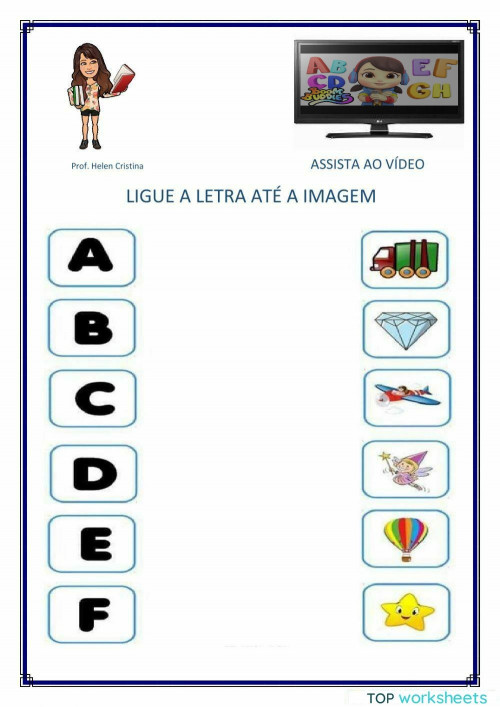 Alfabeto interactive exercise for LEVE. Ficha interativa | TopWorksheets
