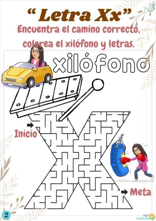 Tarea Letra "Xx"_Mtra. Faby. Ficha interactiva | TopWorksheets