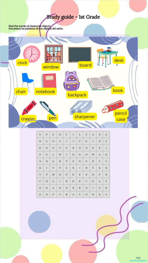 Study guide - 1st Grade. Interactive worksheet | TopWorksheets