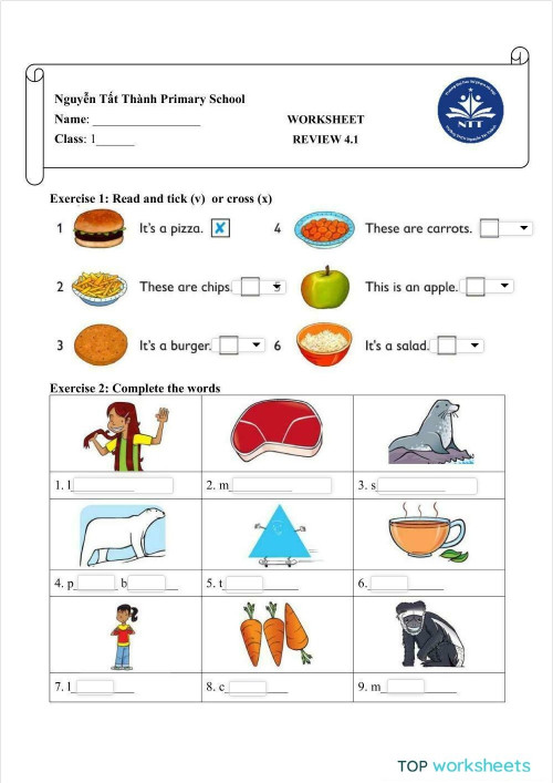 G1 - REVIEW 4.1. Interactive worksheet | TopWorksheets