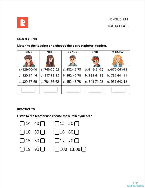 Numbers: interactive worksheets and online exercises | TopWorksheets
