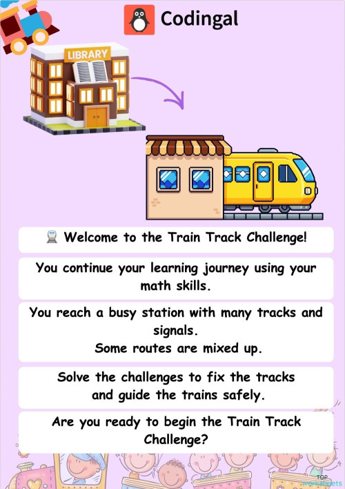 M_G02_T02_The_Train_Track_Challenge. Interactive worksheet | TopWorksheets