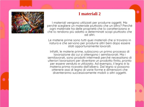 I materiali 2. Scheda interattiva | TopWorksheets