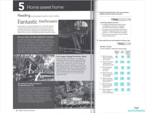 Close-Up A2 U5 Reading. Interactive worksheet | TopWorksheets