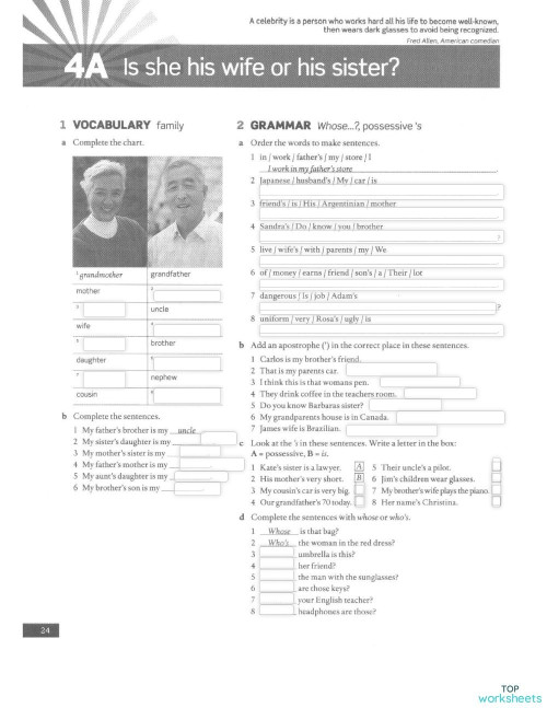 HW - 4A - AEF1. Interactive worksheet | TopWorksheets