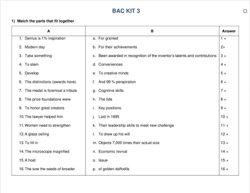 Mod3-Ch10-Bac-Kit-Ex1 (Copied). Interactive worksheet | TopWorksheets