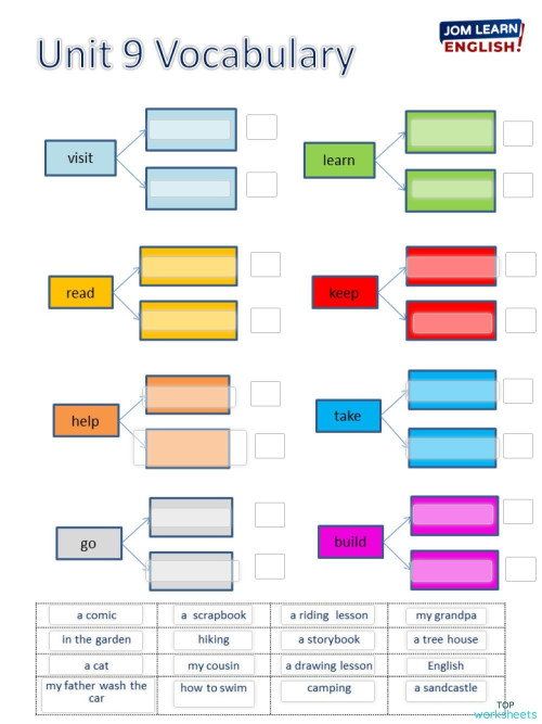 Level 2 - Unit 9 - Vocabulary. Interactive worksheet | TopWorksheets