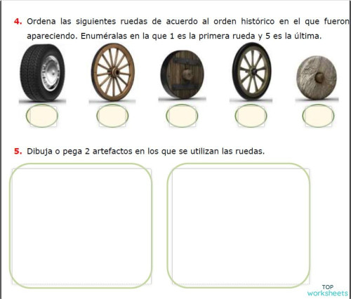 la rueda actividad. Ficha interactiva | TopWorksheets