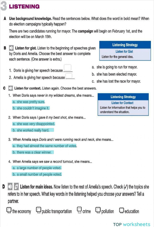 Intermediate 3 page 126. Interactive worksheet | TopWorksheets