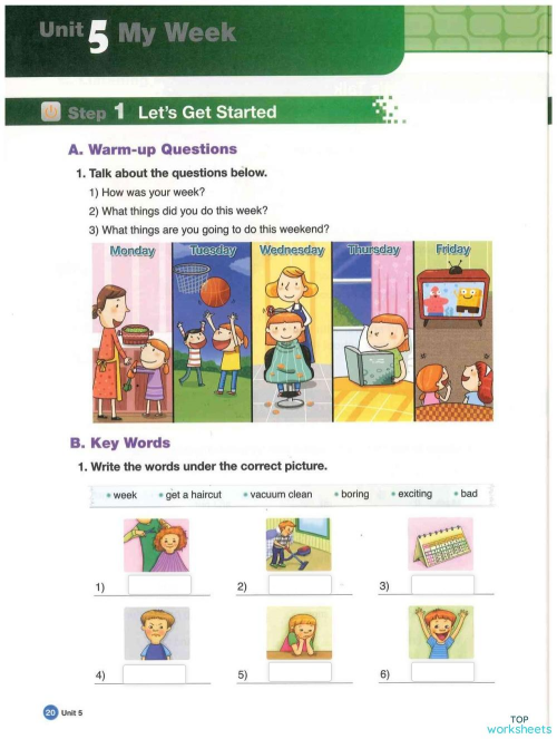 Step by step listening 3 (Unit 5). Interactive worksheet | TopWorksheets