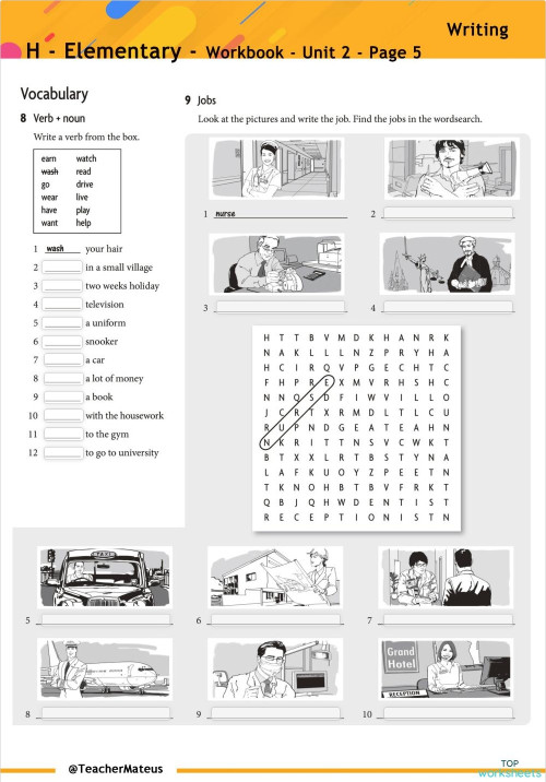 2 - Elementary Workbook - Unit 2 - Page 5 - Writing - TM0329 ...