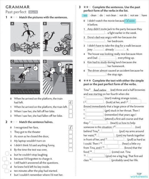 Past Perfect Worksheet Reading Comprehension 686x970