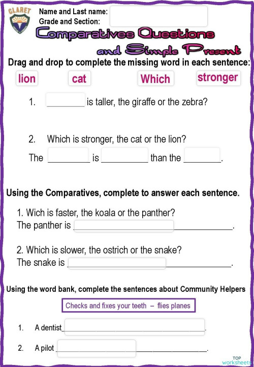 3rd.grade. Grammar 6.2. Pract. Act.. Interactive worksheet | TopWorksheets
