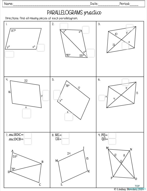 Geometry: interactive worksheets and online exercises | TopWorksheets