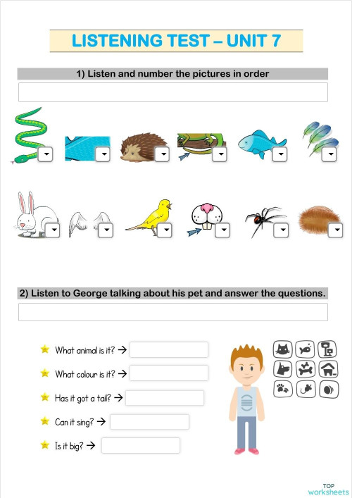 Unit 7 Listening Interactive Worksheet Topworksheets