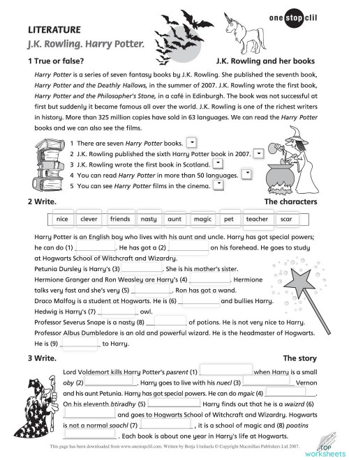 harry potter quiz interactive worksheet topworksheets