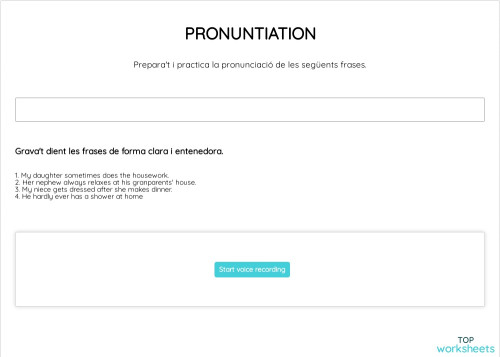 PRONUNTIATION. Interactive worksheet | TopWorksheets