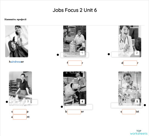 Jobs Focus 2 Unit 6. Interactive worksheet | TopWorksheets