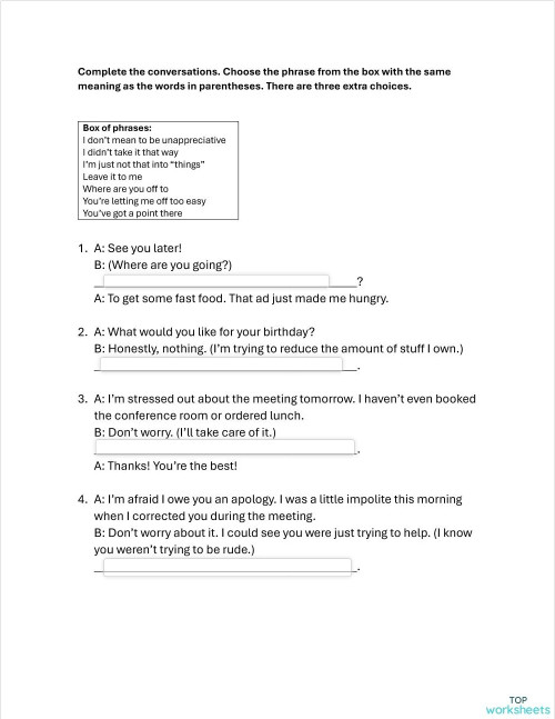 Unit 07. Featured phrases. Interactive worksheet | TopWorksheets