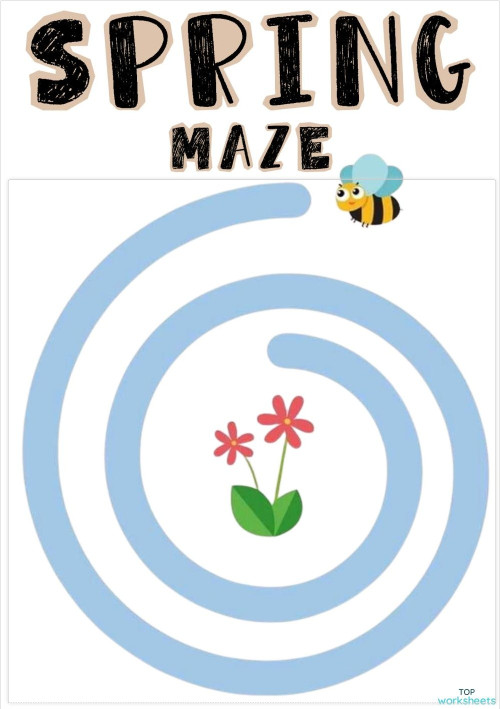 SPRING MAZE. Interactive worksheet | TopWorksheets