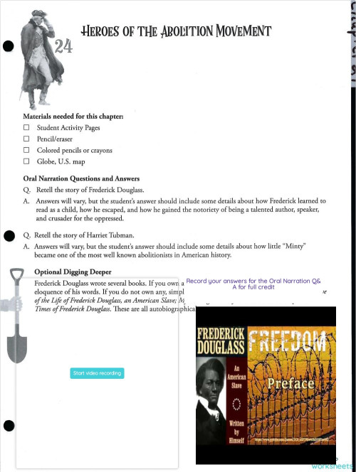 Chapter 24 Pg 219220 Heroes of the Abolition Movement. Interactive