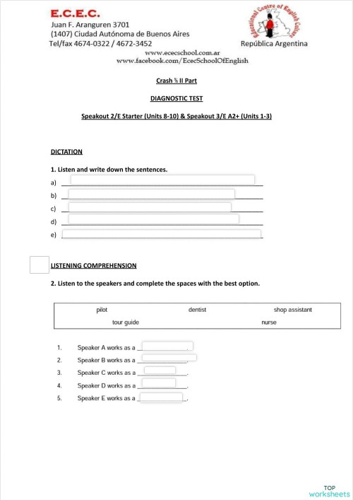 CLASS: interactive worksheets and online exercises | TopWorksheets