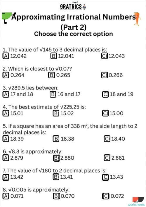 3Squares and Cubes 45. Interactive worksheet | TopWorksheets